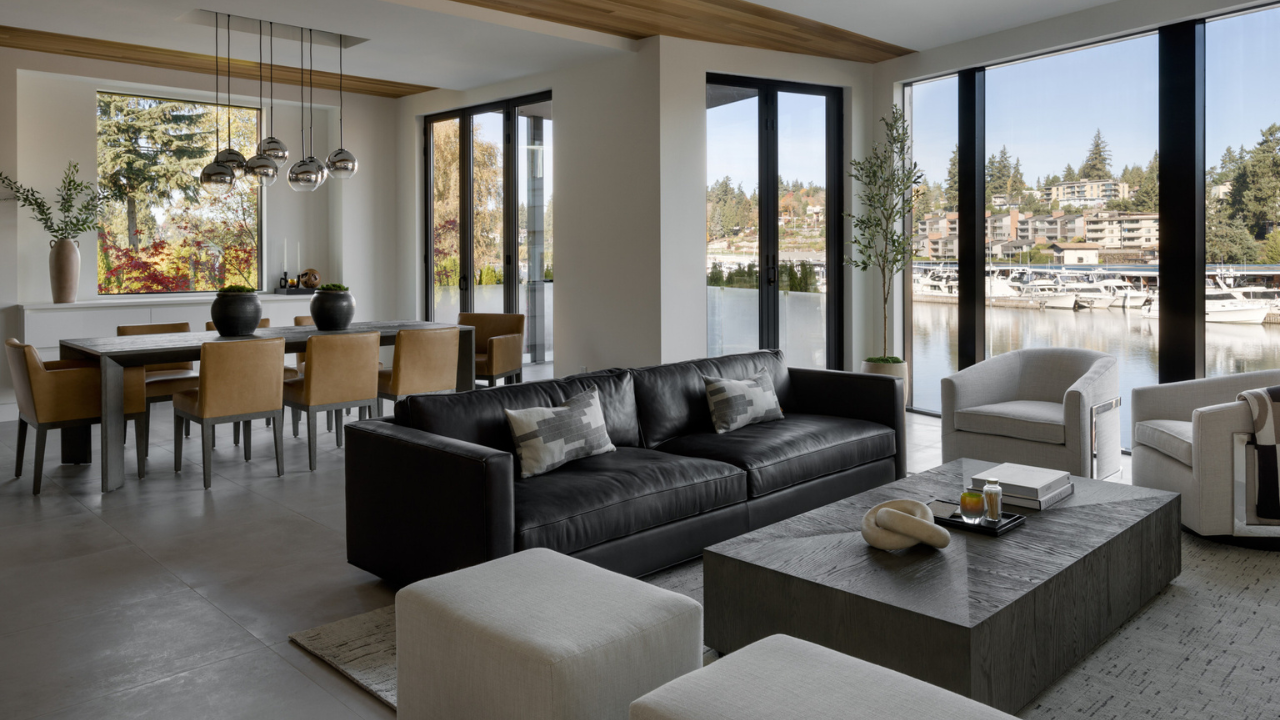 Open-plan living after renovation